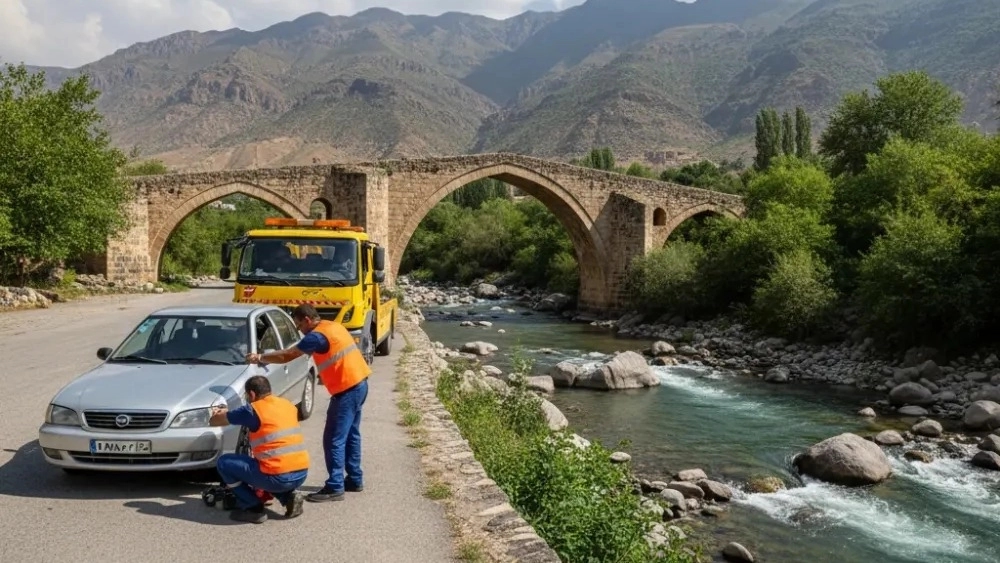 امداد خودرو پل زمان‌خان سامان در شهرکرد